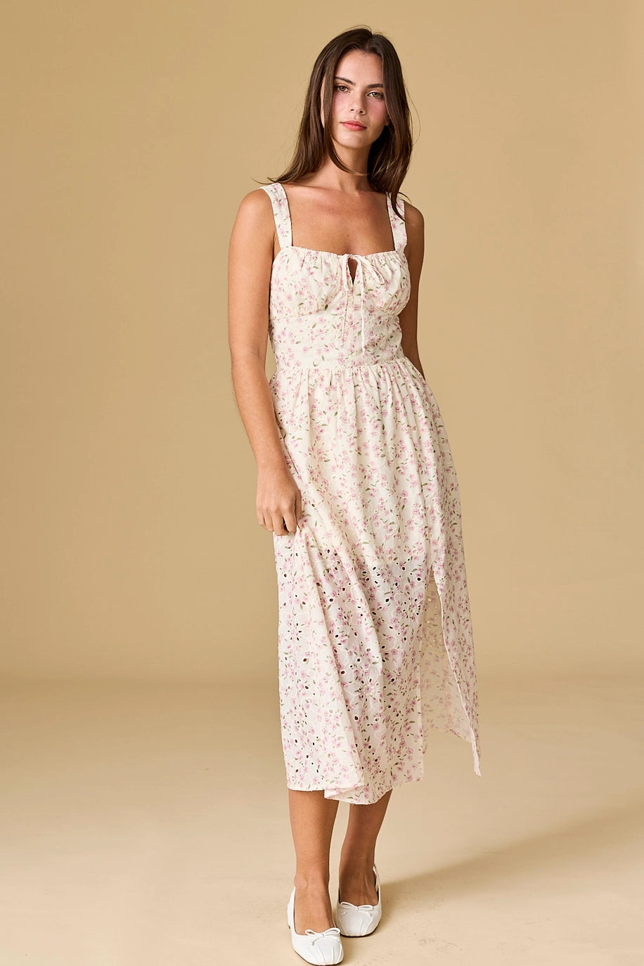 Allison Eyelet Midi Dress