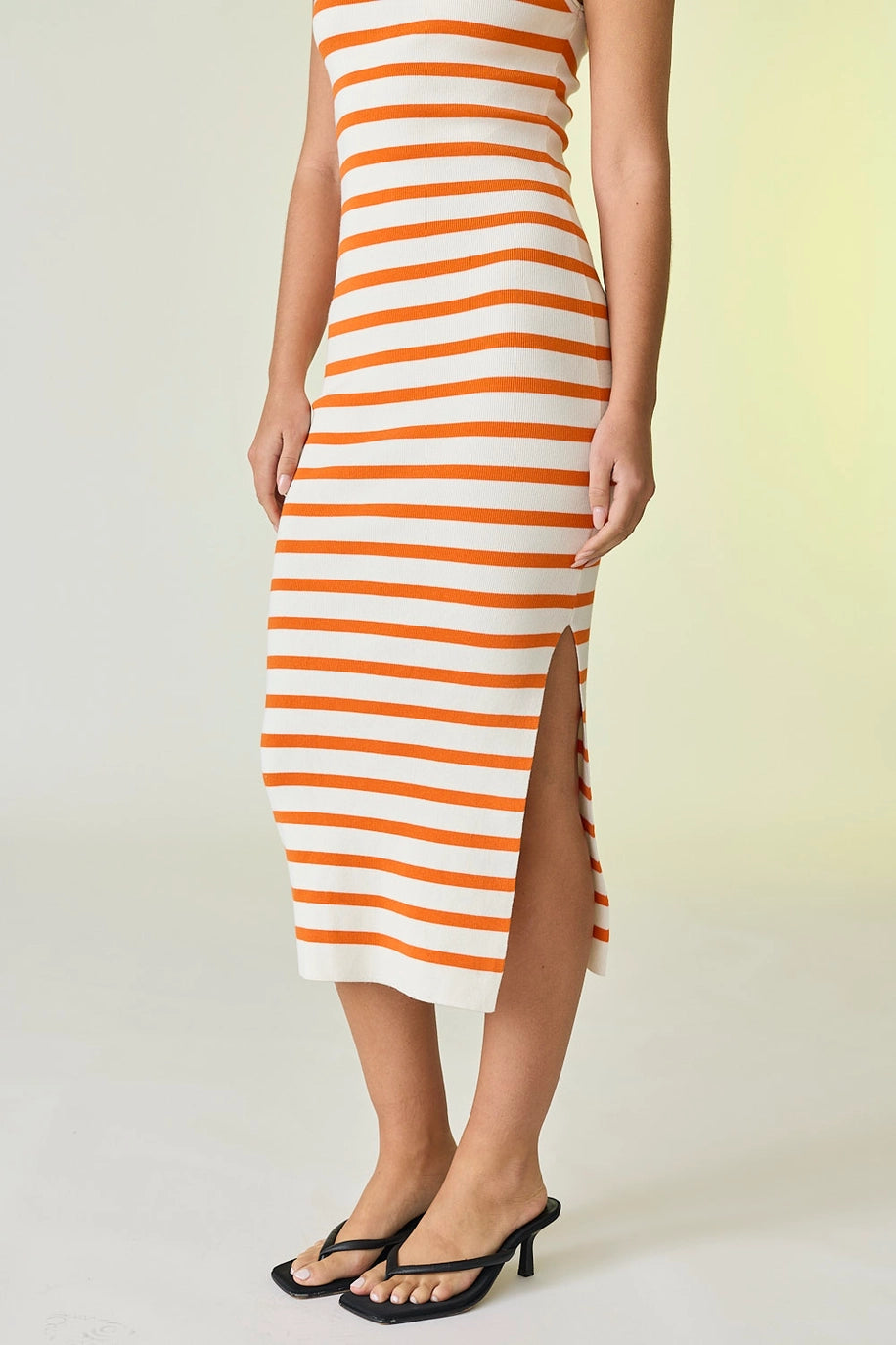 Curve Ball Striped Midi Dress