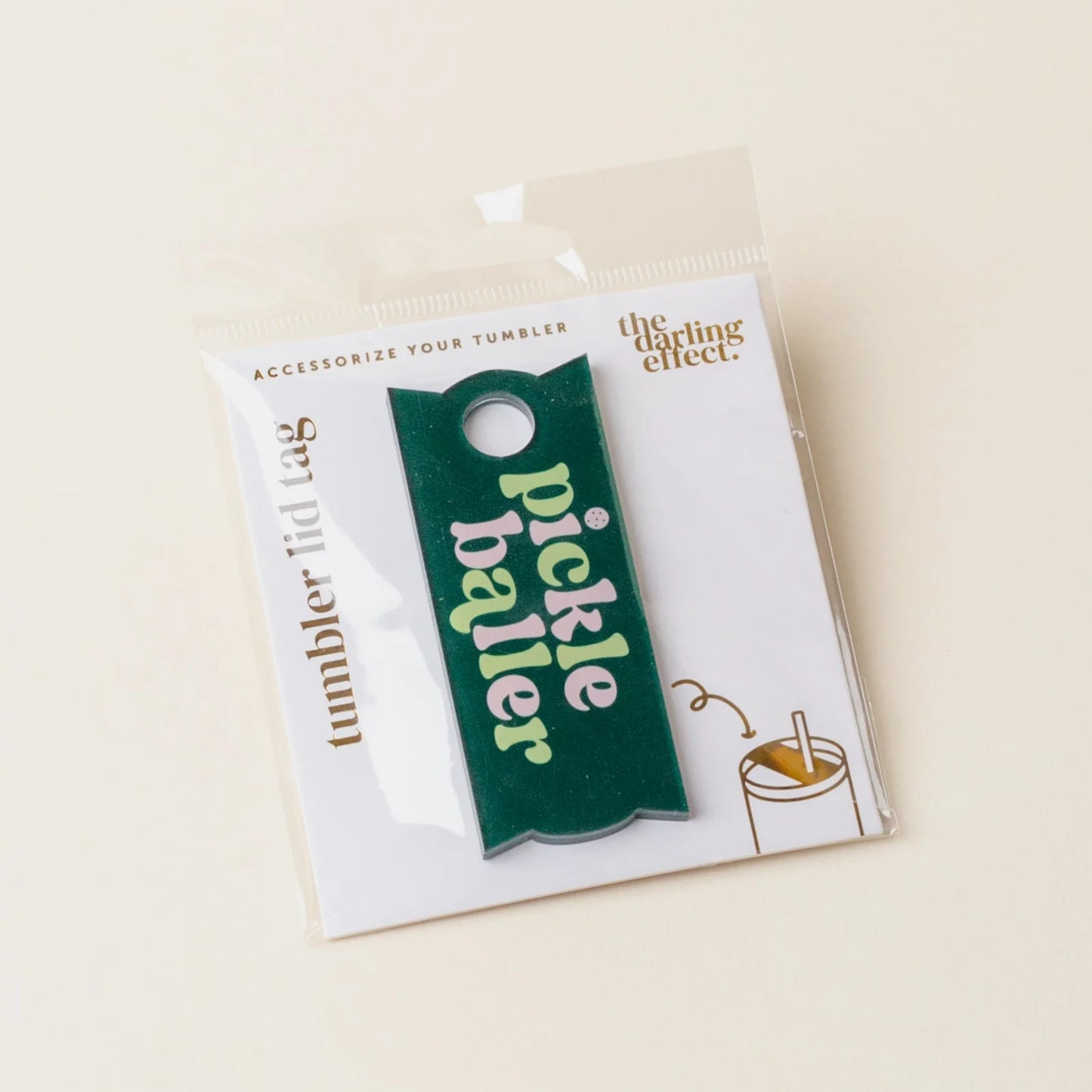 Pickleball Tumbler Lid Tag