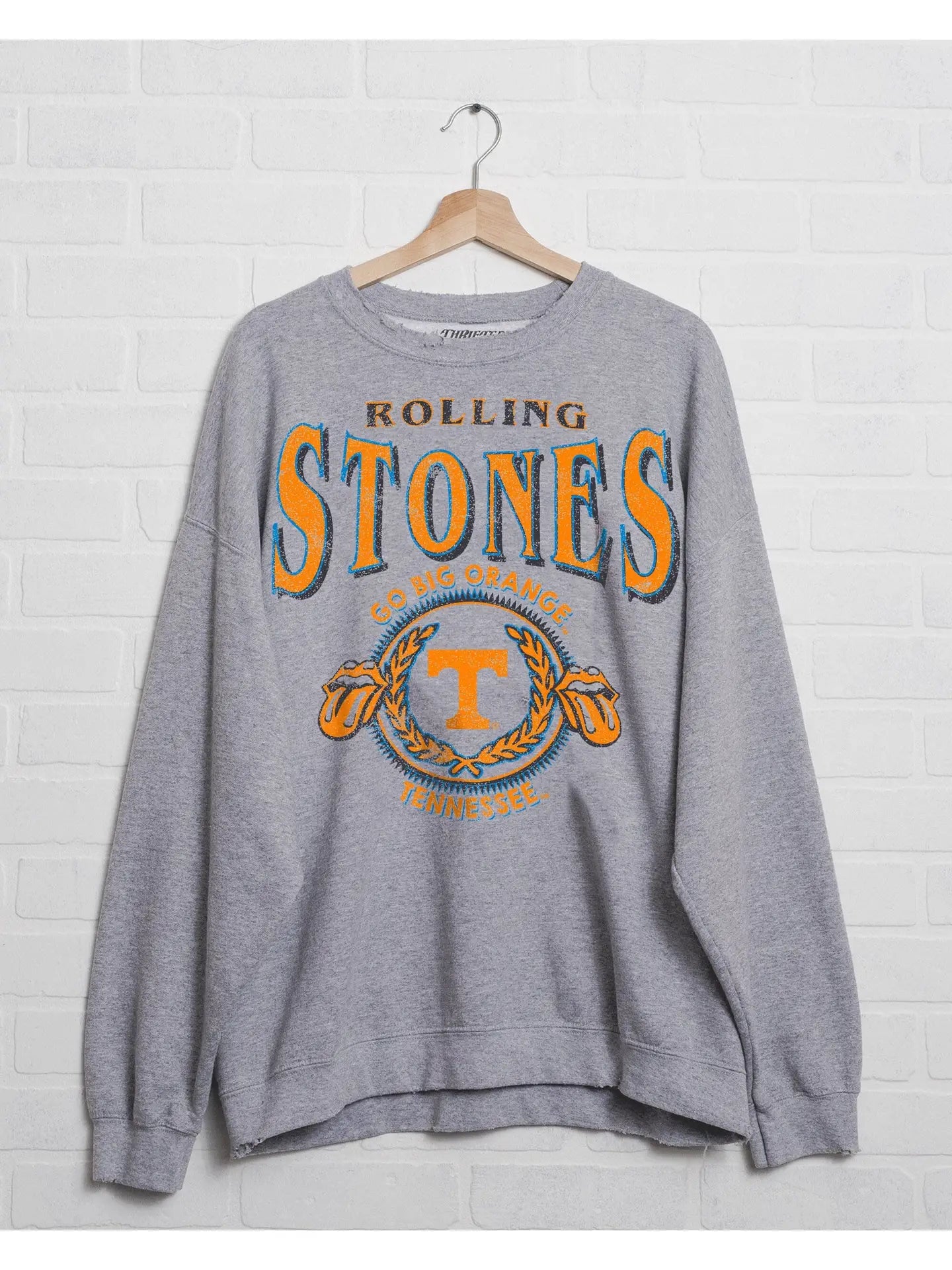 Rolling Stones Tennessee Vols College Thrifted Sweatshirt
