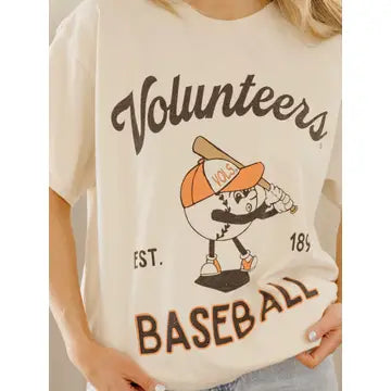 Tennessee Vols Amusable Baseball Off White Thrifted Tee