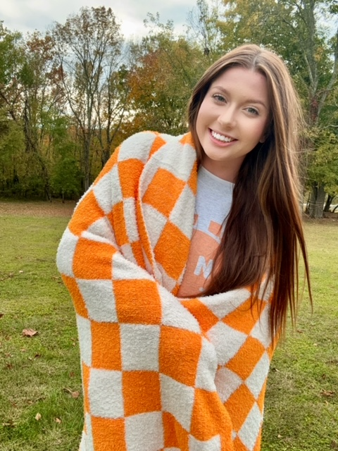 The Checkerboard TN Plush Blanket