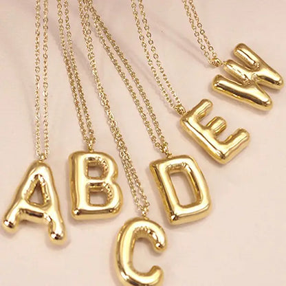 18K Stainless Steel Tarnish Free Initial Necklace | 80N650