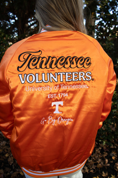 Tennessee Vols Orange Embroidered Satin Jacket