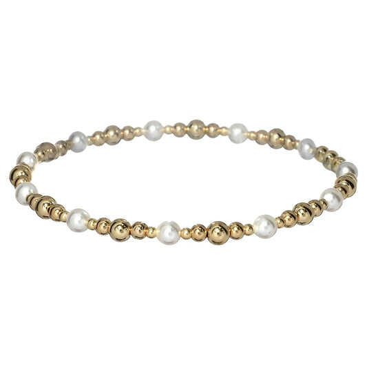 Bara Boheme Heather | Stretchy Anti-Tarnish 14K Gold Filled Bracelet