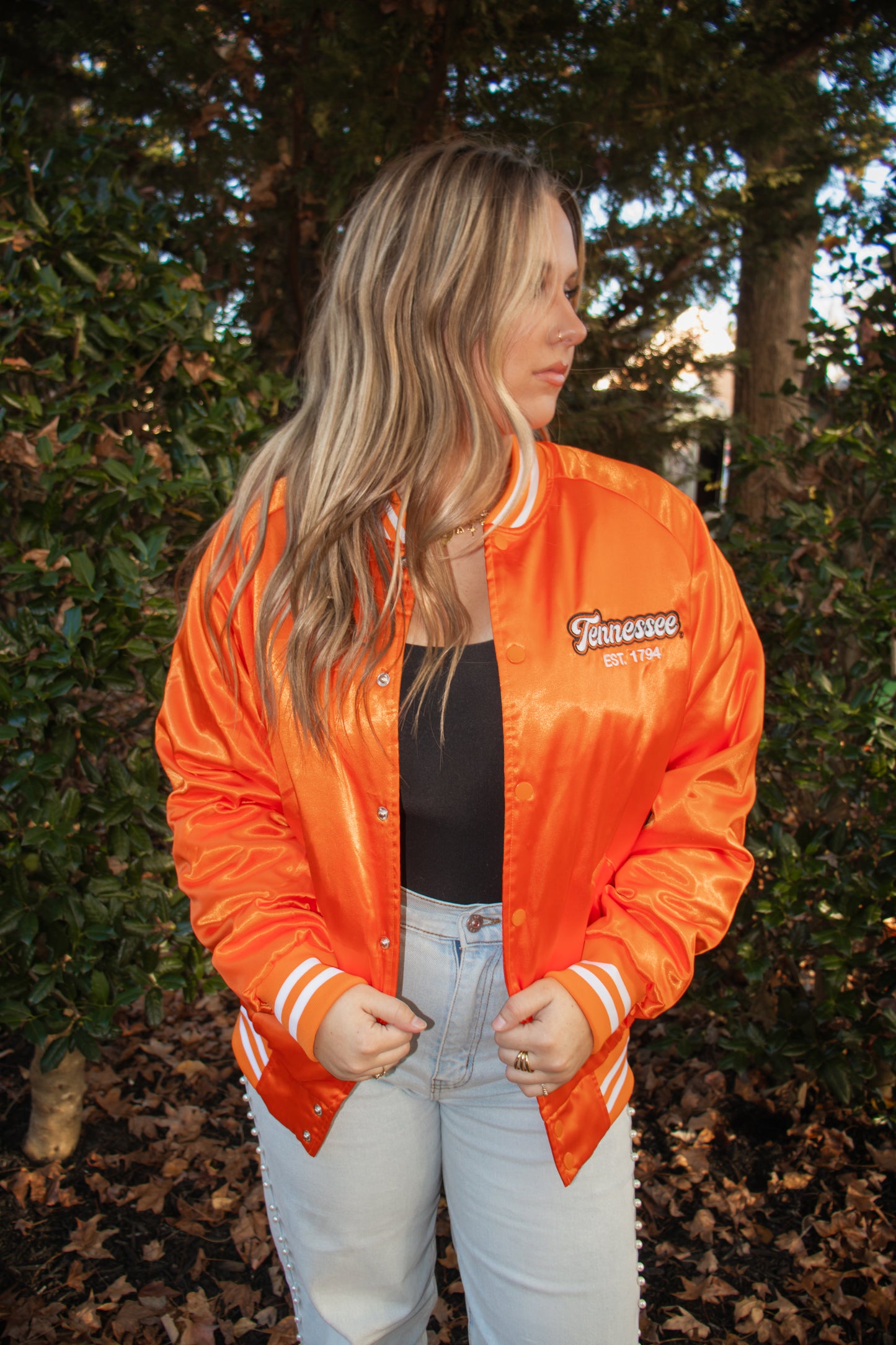 Tennessee Vols Orange Embroidered Satin Jacket