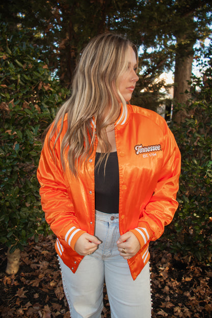 Tennessee Vols Orange Embroidered Satin Jacket