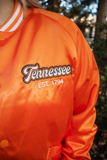 Tennessee Vols Orange Embroidered Satin Jacket