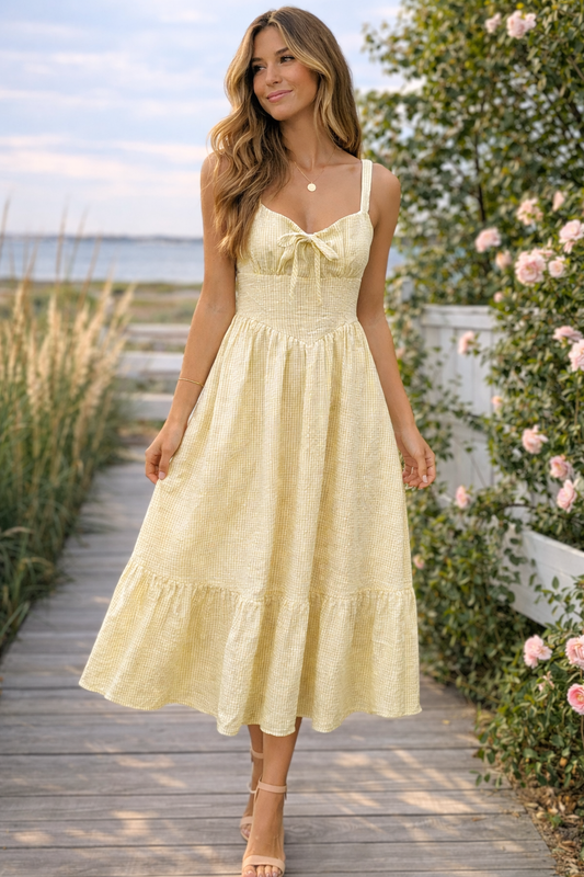 Golden Shore Midi Dress