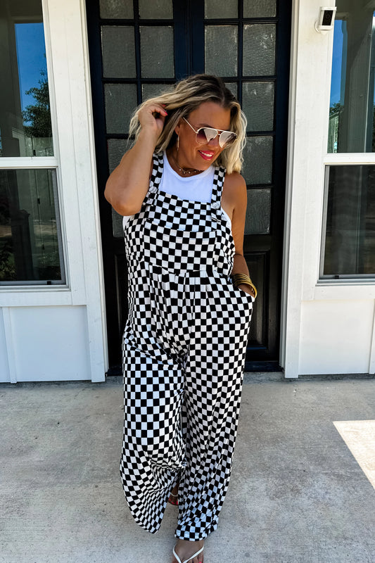 The Karli Checkered Overalls