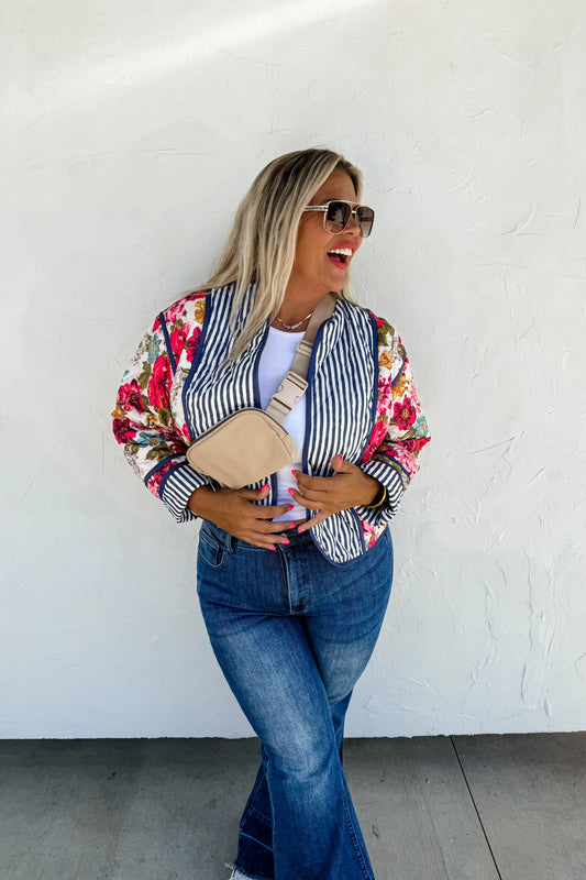 MAE FLORAL QUILTED JACKET