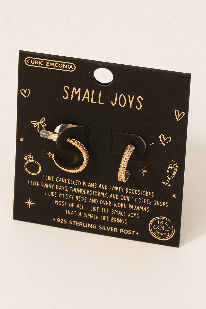 Small Joys Studded Hoop Earrings