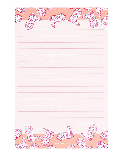 Western Cowgirl Boots Notepad