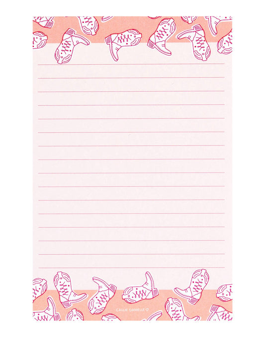 Western Cowgirl Boots Notepad