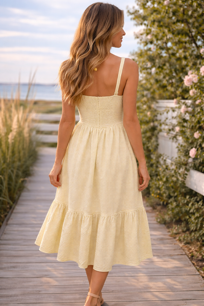 Golden Shore Midi Dress