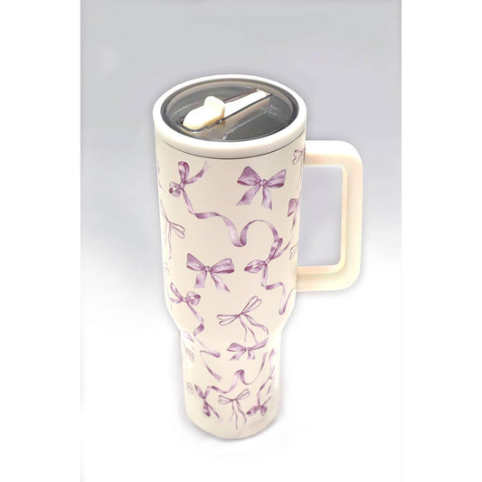 Purple Bow Tumbler