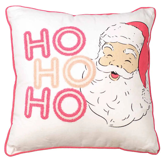 Pink Santa Throw Pillow